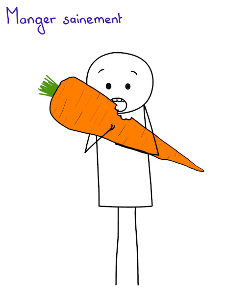 Manger des légumes - carotte